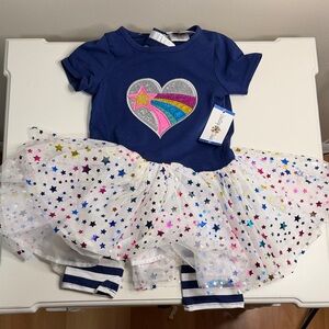 Counting Daisies Navy Toddler Dress